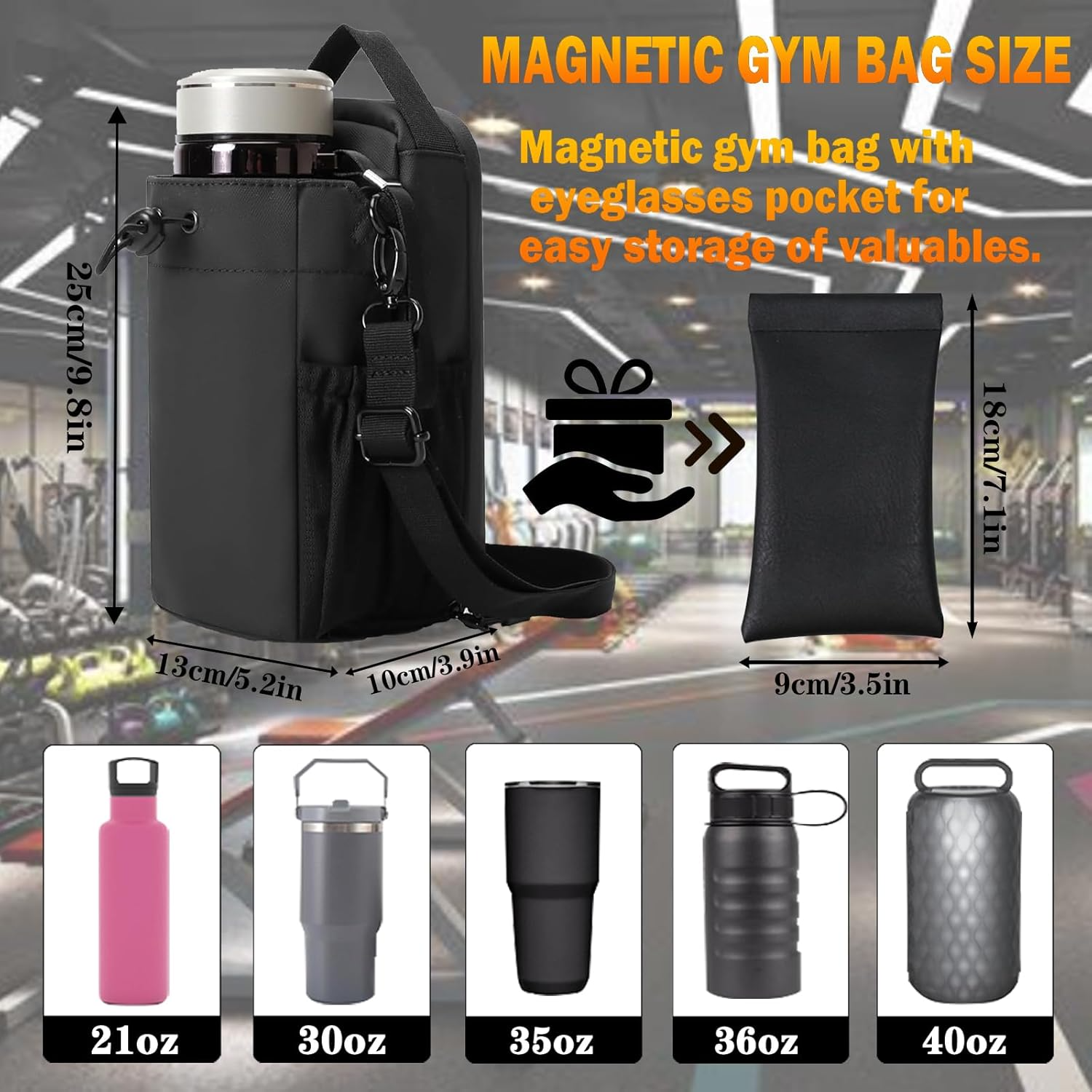 Magnetic Water Bottle Bag for Gym & Outdoor